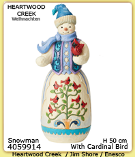       Disney Jim Shore Heartwood Creek                                              4059914  Schneemann mit Vogel                                                 erhältlich im Kristallzentrum                                                                      