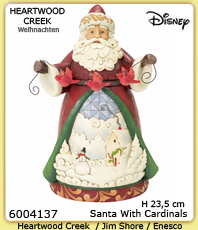     Disney Jim Shore Heartwood Creek  Weihnachtsmann mit Girlande                                               6004137                                                erhältlich im Kristallzentrum                                                                      