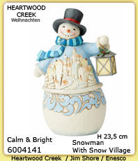       Disney Jim Shore Heartwood Creek                                               6004141  Schneemann mit Laterne                                                 erhältlich im Kristallzentrum                                                                      