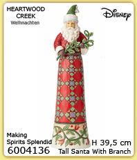     Disney Jim Shore Heartwood Creek    Weihnachtsmann mit Ast H 39,5 cm                                               6004136                                                erhältlich im Kristallzentrum                                                                      