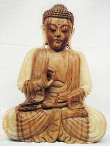 Buddha Holz Figuren  Kristallzentrum Schnitzerei * Statuen *   