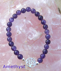  Amethyst Armband mit Baum des Lebens                                                                                                           