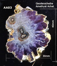 Edelsteinscheibe amethyst    