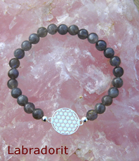  Labradorit Armband mit Blume des Lebens                                                                                                           