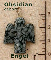   Schneeflocken Obsidian    Anhänger Engel                                                                                                             