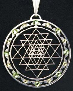  Sri Jantra Schmuck  Schutzamulett    einstein design Schmuck aus Edelstahl  * Esoterik *    