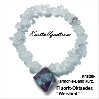 Kristall-Harmonie-Band Fluorit, Fluorit Weisheit Oktaeder Wasserbelebung   