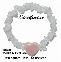 Kristall-Harmonie-Band Rosenquarz Selbstliebe Wasserbelebung   